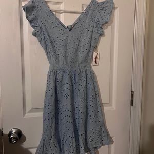 NWT Jessica Simpson baby blue eyelet dress